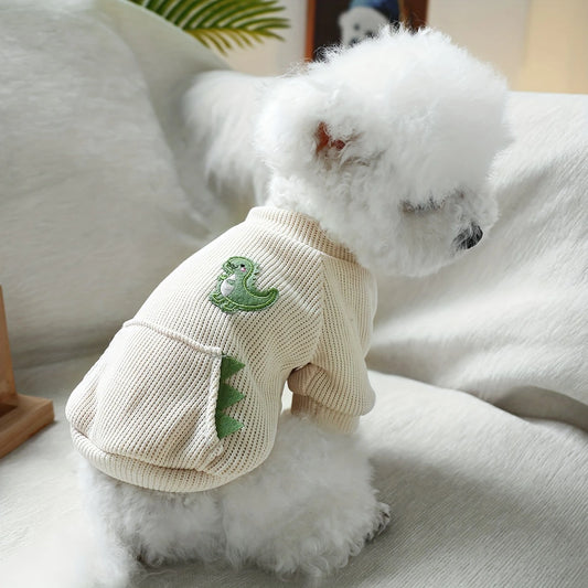 Dino Snuggle Dog Jumper – Cream Knit